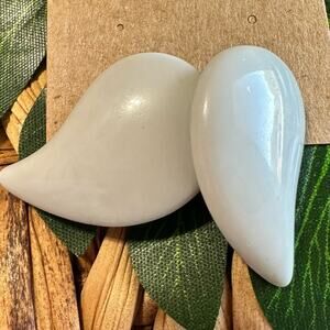 BOGO FREE Gray tear drop Earrings clip on style